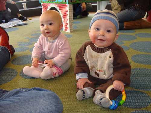 Ruby and silas at storytime