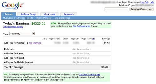Falsificar el screenshot de tus ganancias con AdSense