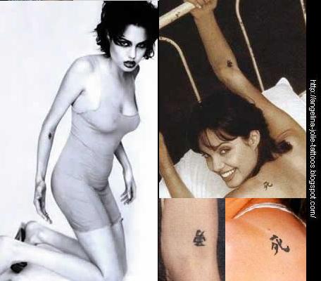 angelina jolie tattoos in wanted. Angelina Jolie, Japanese for