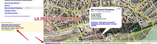 La pub dans Google Map Commence ;) by you.