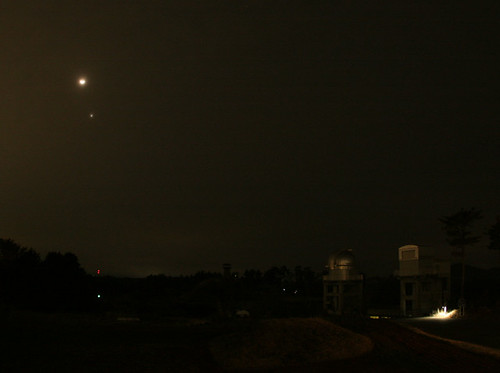 Moon and Venus from our observatory
