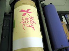 Relay for Life Print on the Press
