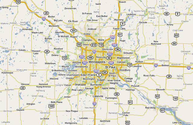 Map of Minneapolis-St. Paul