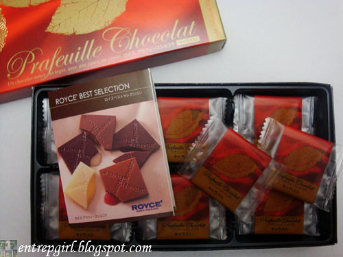 Royce' prafeuille chocolat inside