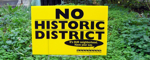 No historic district sign