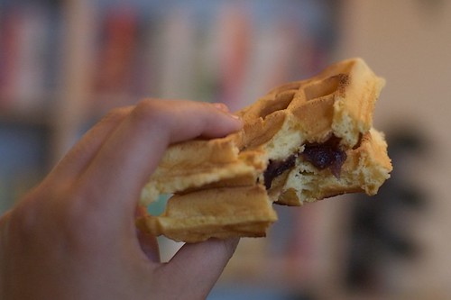 Waffles & red bean paste