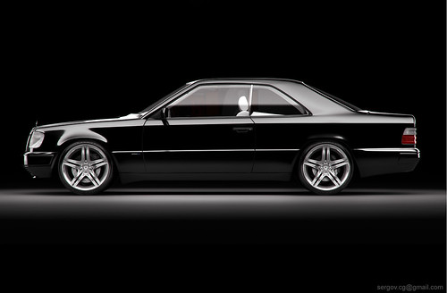 Mercedesbenz W124 studio black 3D by sergov