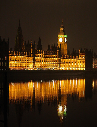 Westminster Palace ablaze with light