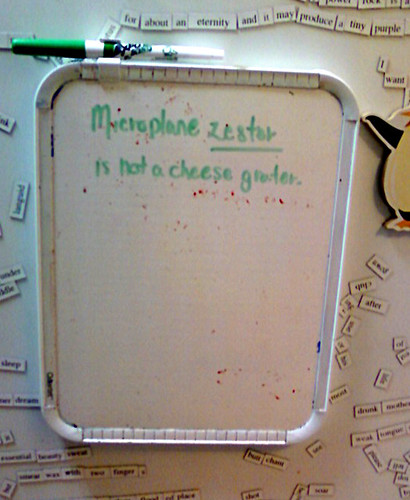 Microplane zester is not a cheese grater.