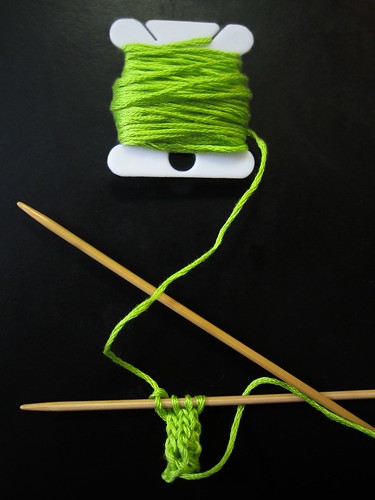 Knitting a Green Stem