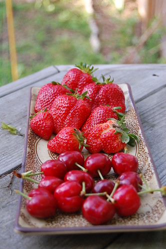 Strawberries and cherries