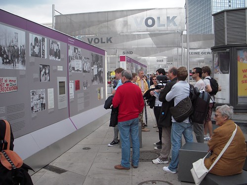 Alexanderplatz is home to a fantastic exhibit on the fall of the Berlin Wall in 1989