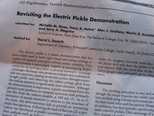 Recent electric pickle literature