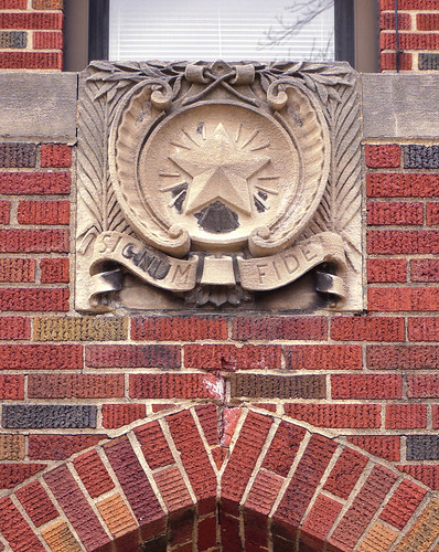 The former Christian Brothers College High School, in Clayton, Missouri, USA - Signum Fidei - Seal of the Christian Brothers