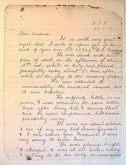 Private Richard Ainscough - letter
