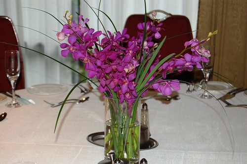 purple orchid wedding centerpieces