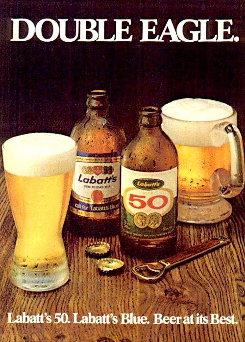 Vintage Labatt's Blue Pilsener Beer Calgary 88 Olympics Unused Beer Bottle Label 