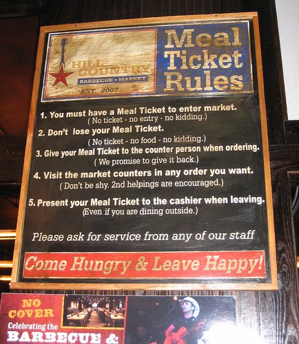 Hill Country Barbecue Market Rules