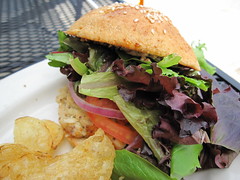 highland bakery - crab burger ... with lettuce