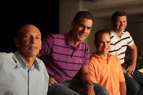 Abel Blanco, José Guillermo de Pool, Eduardo Hernández y Freddy González, directivos de Directive Soft de Venezuela.