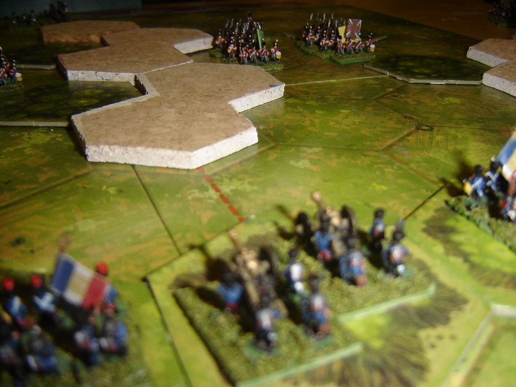 French artillery looks on as English advance