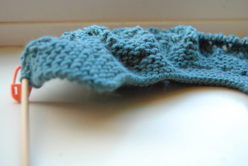 February Blue Baby Sweater yoke