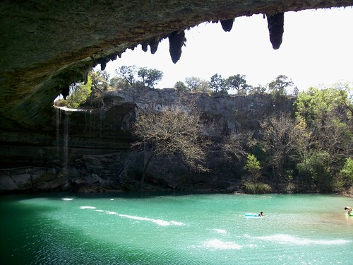Natural swimming hole under the canopy of Hamilton Pool in Travis County - hamiltonpool32 by mlhradio