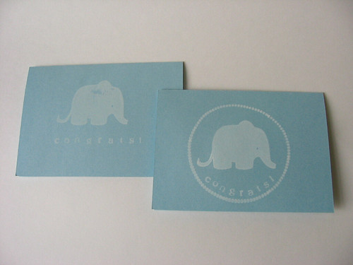 Elephant stamped cards