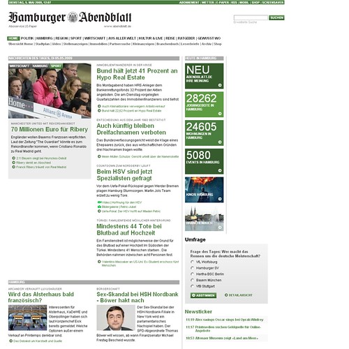 Redesign Hamburger Abendblatt