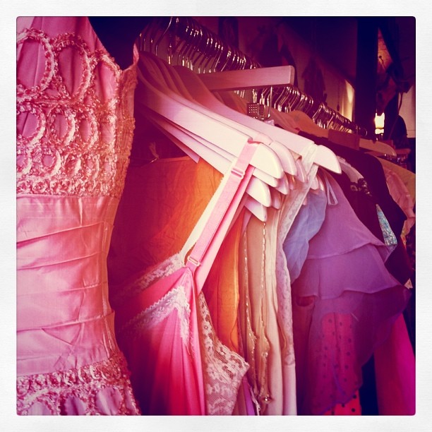 Vintage dresses at Boneflowers, Polk St.