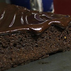 Brownies Topped with Ganache