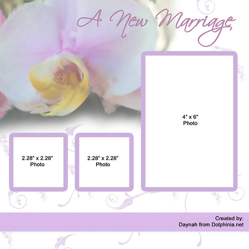 It's the start of a New Marriage scrapbook template set