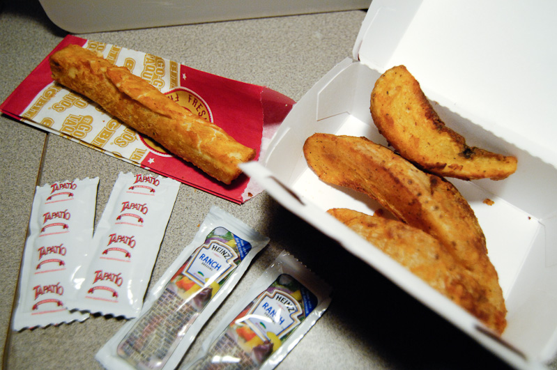  in this Taquito and Potato Wedge meal from 7-Eleven at Lombard & Denver, 