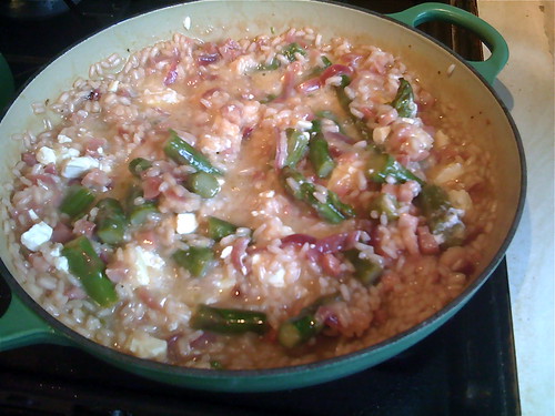 asparagus and feta risotto