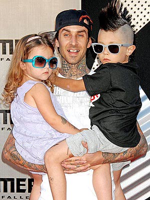 travis barker and family