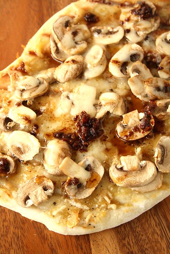 Roger Mooking's Pizza with Roasted Garlic and Mushrooms