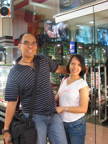 shopping for gifts at a watch store in Denpasar