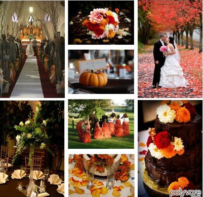 If you are planning an autumn wedding your color skeme will be easy to come 