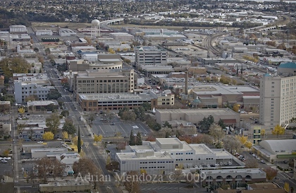 "Aerial Photo" Modesto "11th Street" downtown