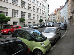 parked smart car