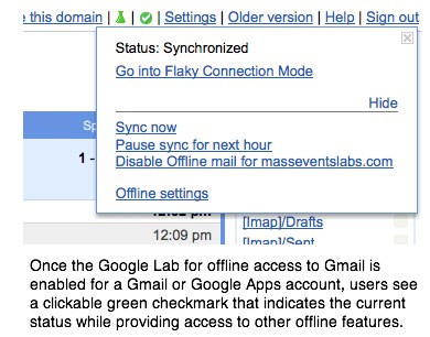Gmail's Offline Mode Indicator