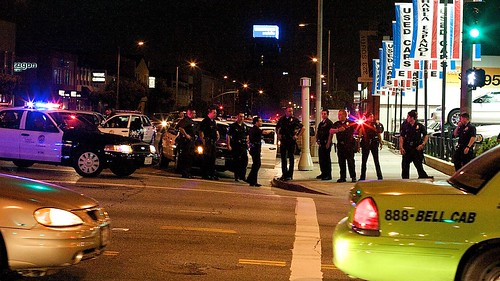 Police Blockade Of Beverly Blvd