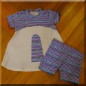 Retro Purple Stripe Swing Top & Shorts  Toddler Sizes
