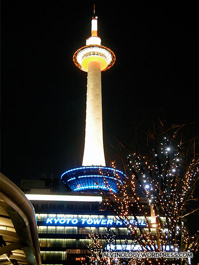 Closer look at just the Kyoto Tower