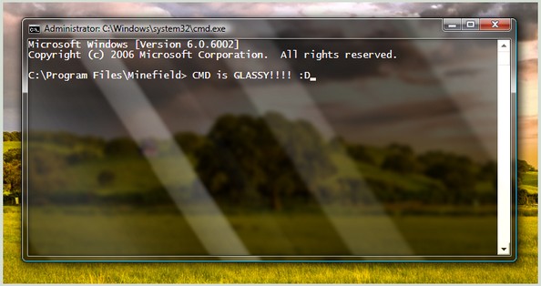 CMD 윈도우에 에어로 효과 적용하기 (비스타 & 윈도우 7)