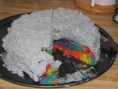 Rainbow Cake Frosted