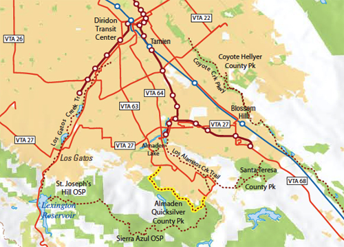 South Bay transit map