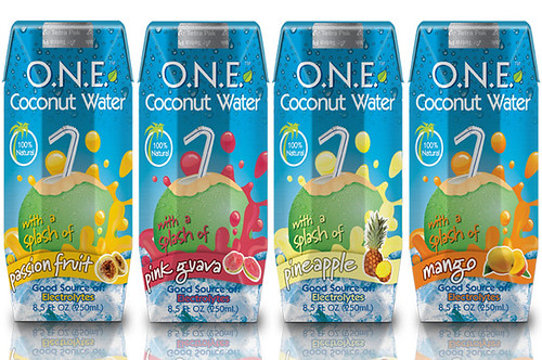 O.N.E.™ coconut water with a splash