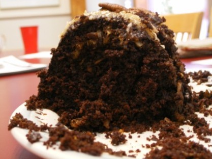 Inside German Chocolate Bundt Cake