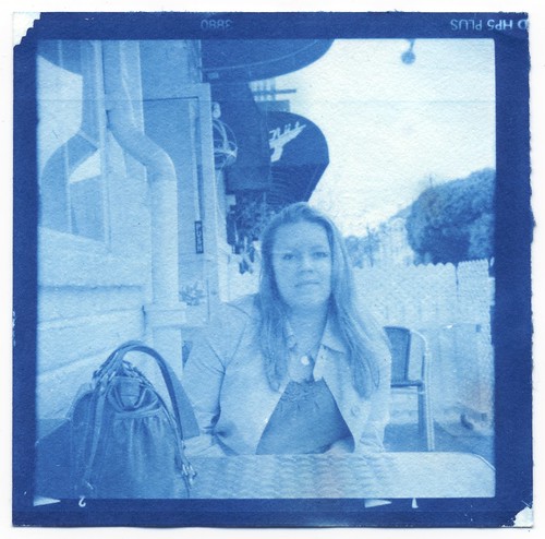 Cyanotype Anne At Lunch
